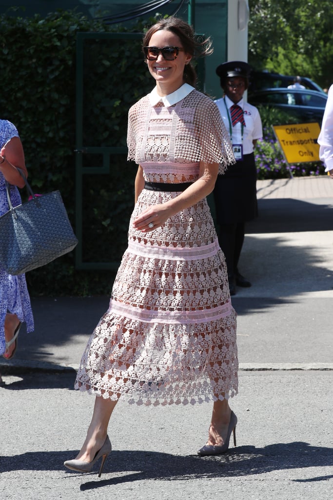 Pippa Middleton Wore a Blush-Hued Self-Portrait Dress to a Wimbledon Match