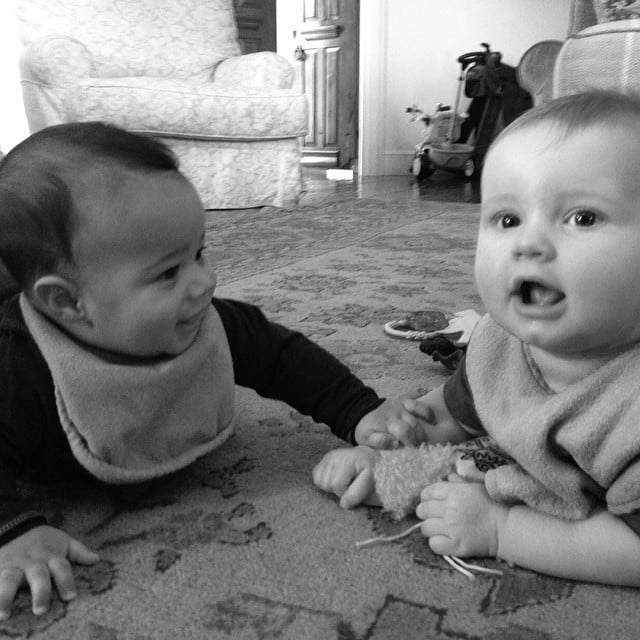 Ace Johnson and Rocco Faison had a baby playdate.
Source: Instagram user jessicasimpson