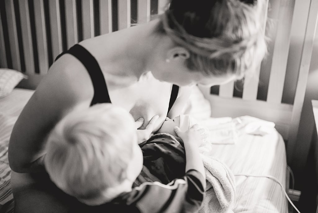 Black and White Photos of a Home Birth