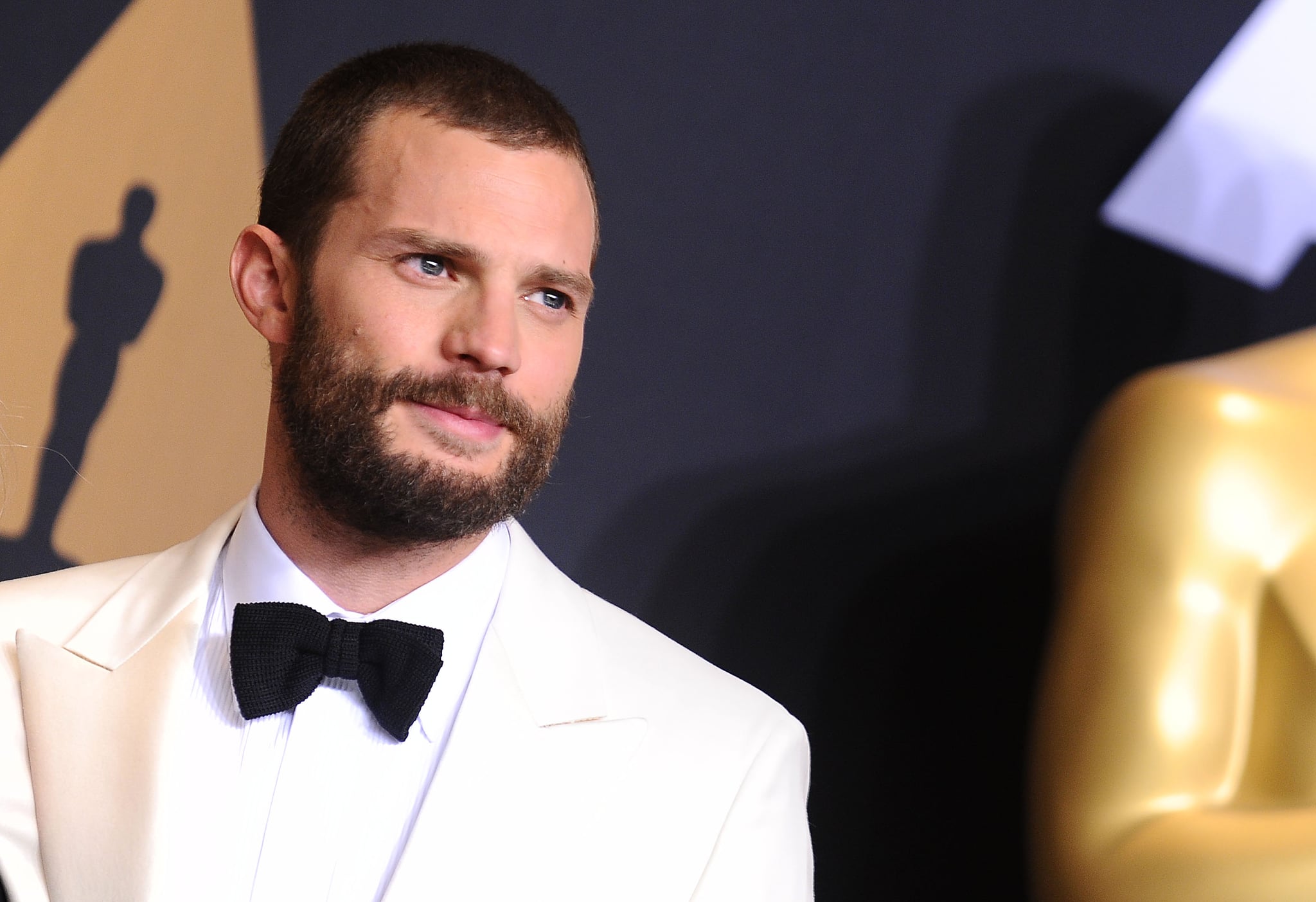 HOLLYWOOD, CA - FEBRUARY 26:  Actor Jamie Dornan poses in the press room at the 89th annual Academy Awards at Hollywood & Highland Centre on February 26, 2017 in Hollywood, California.  (Photo by Jason LaVeris/FilmMagic)