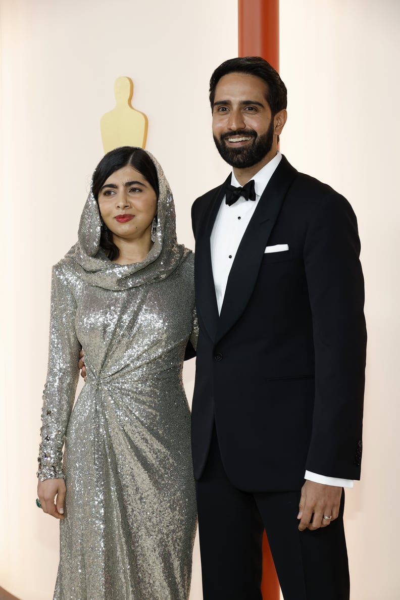 Malala Yousafzai and Asser Malik at the 2023 Oscars
