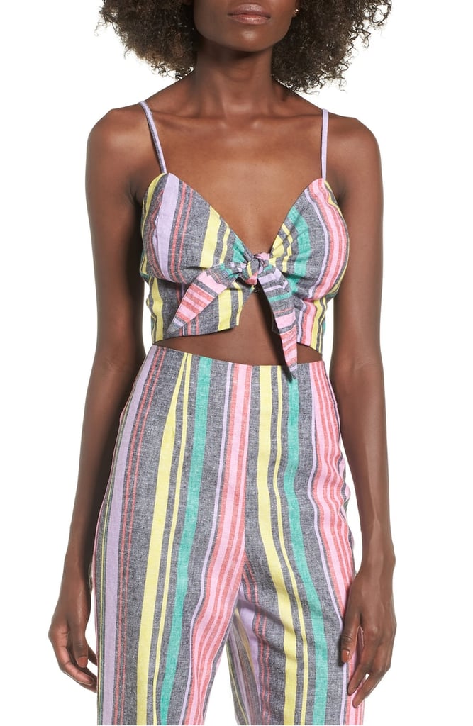 AFRM  Kia Tie Front Detail Crop Top