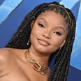 Halle Bailey Pairs Chrome Egyptian-Inspired Bustier With Low-Rise Trousers