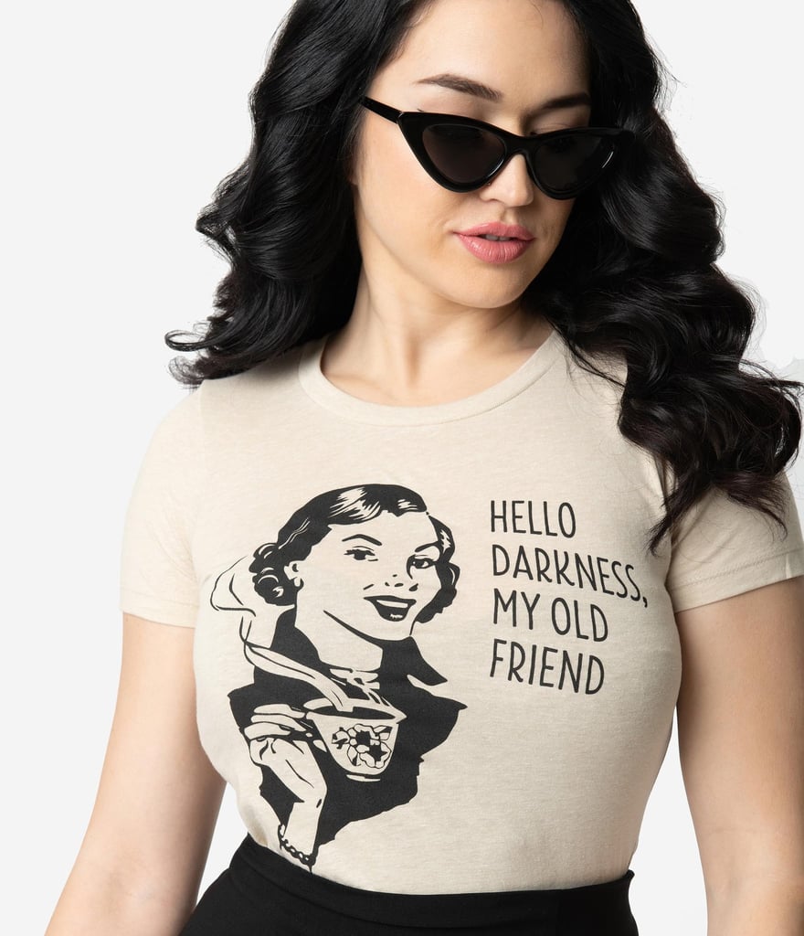 Cream Hello Darkness Short Sleeve Stretch Tee