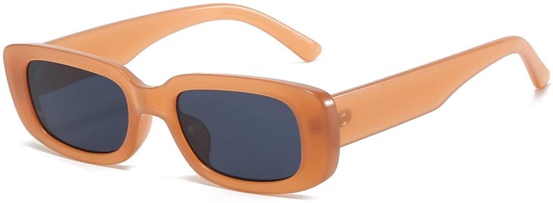 BUTABY Retro Narrow Rectangle Frame Sunglasses
