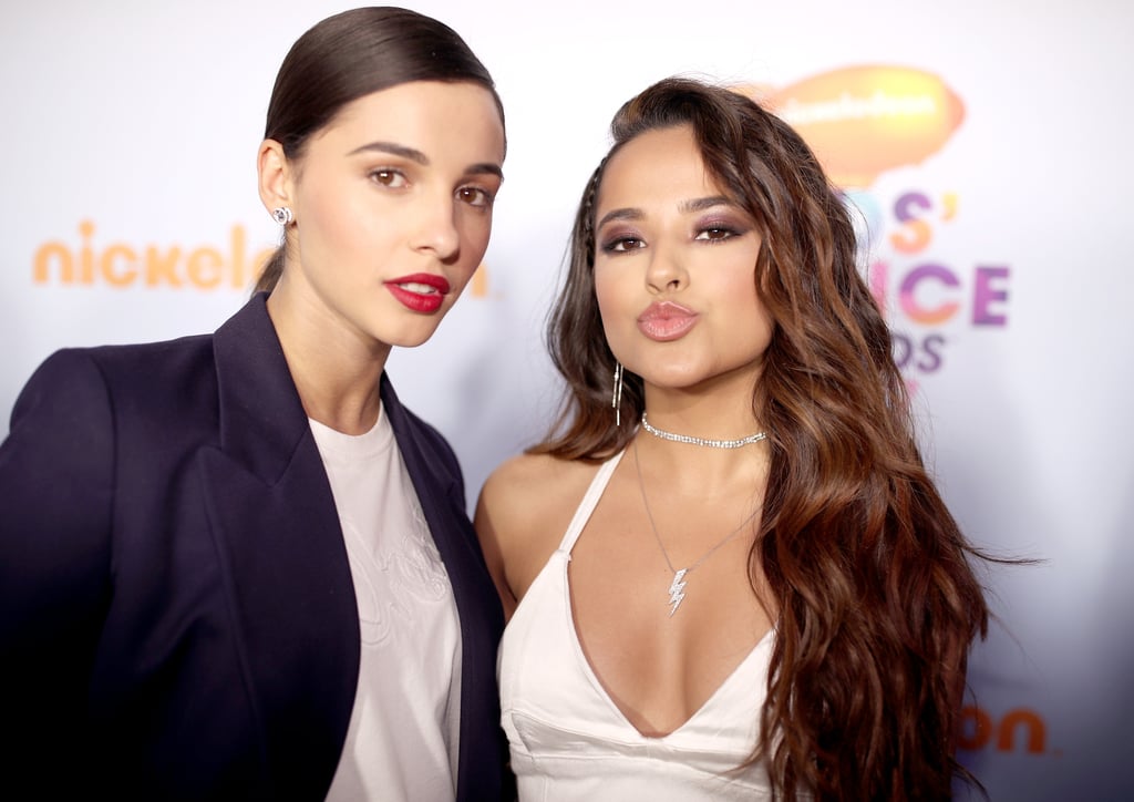 You know when you meet someone for the first time and you just click? Well, that's exactly what happened with Becky G and Naomi Scott. The two starred together as Trini and Kimberly, respectively, in 2017's Power Rangers, and they've been friends ever since. "We immediately had this sisterhood connection," Becky recently said during the "Love & Lyrics" episode on her En La Sala With Becky G podcast. 
In an Instagram Story post for Naomi's 26th birthday in 2019, Becky gushed about what a great "gal pal" and "big sister figure" Naomi is, writing, "We've always made a great team, in front of and behind the camera. I knew I could always count on you for anything. You're the truest example of a good human being . . . You've taught me so much! You mean so much to not only me but everyone who truly knows you, Nay!"
To make matters even cuter, Becky actually has Naomi to thank for her romance with LA Galaxy player Sebastian Lletget. The two met through Naomi and her husband, Jordan Spence, and have been dating for four years now. In honor of Becky and Naomi's friendship, see some of their best moments ahead. 

    Related:

            
            
                                    
                            

            Becky G Is the Pop Star — and Activist — We Need Right Now