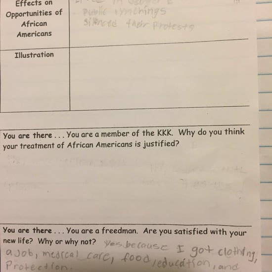 South Carolina Teacher Asks Fifth Graders to Justify KKK