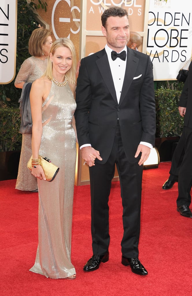 Naomi Watts and Liev Schreiber at the Golden Globes 2014