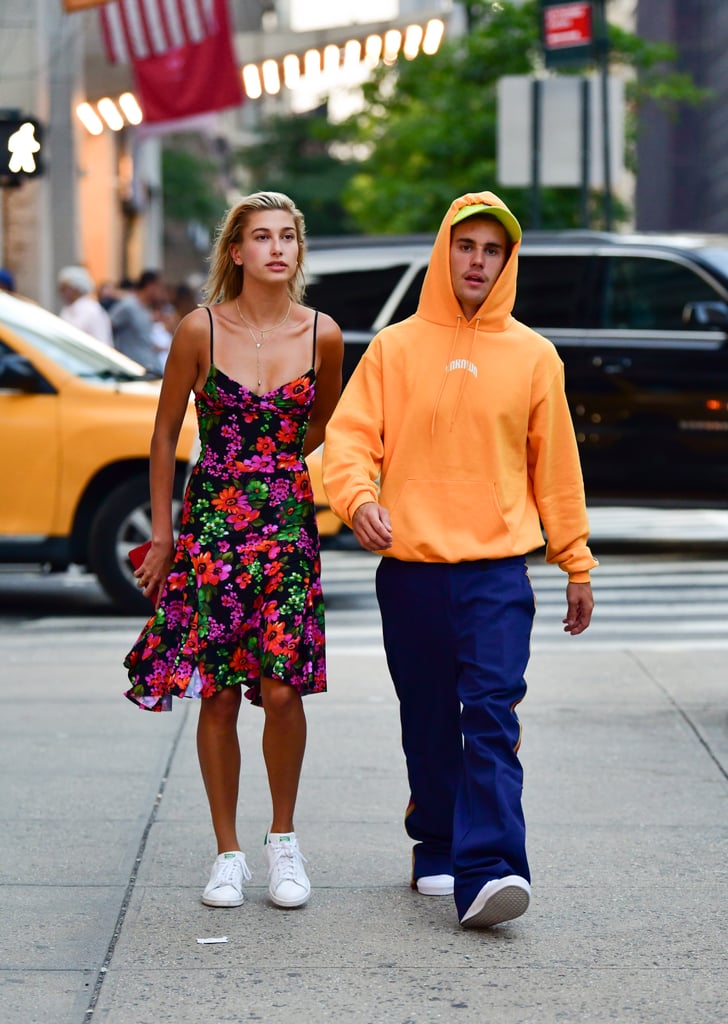Hailey Baldwin Floral Dress With Justin Bieber August 2018