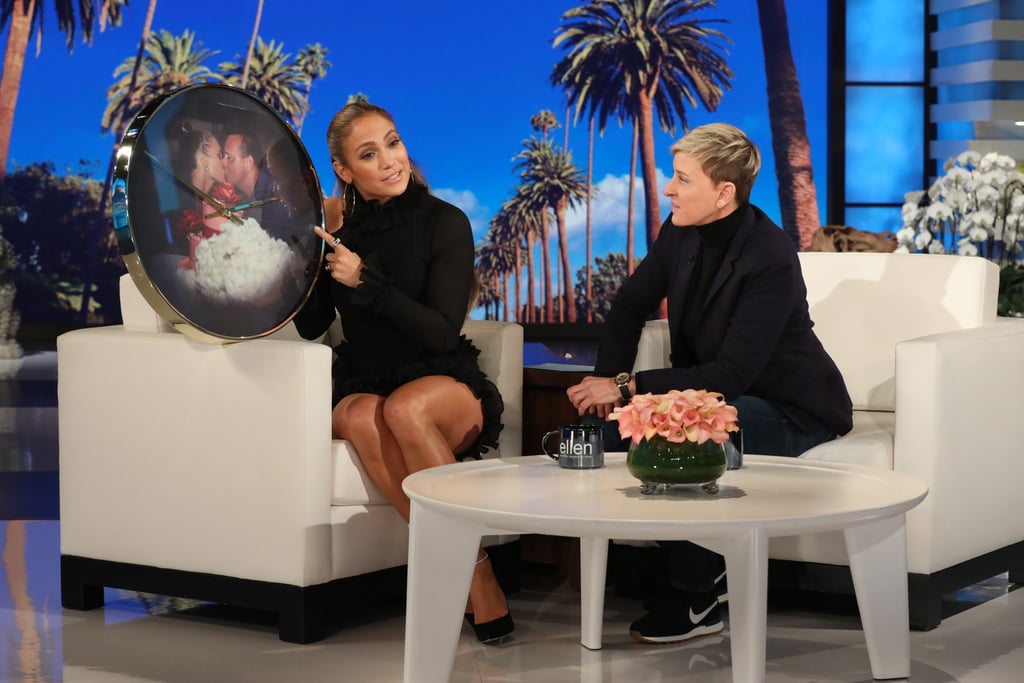 Jennifer Lopez Black Cutout Dress on Ellen