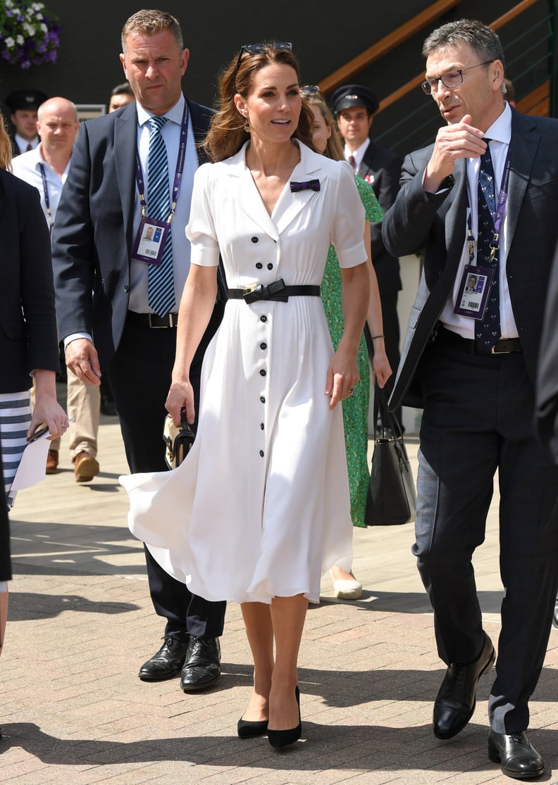 Kate Middleton's White Suzannah Dress at Wimbledon, July 2019