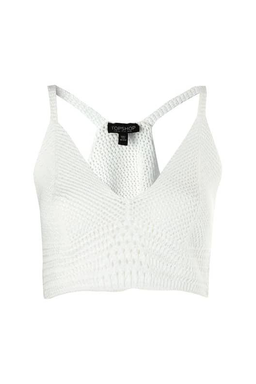 Topshop white crochet top hot sale