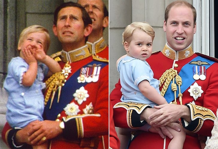 Prince George vs. Prince William's First Trooping the Colour | POPSUGAR Celebrity