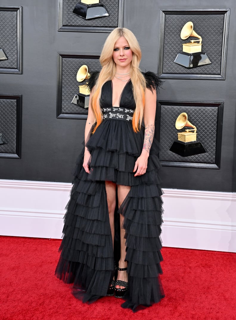 LAS VEGAS, NEVADA - APRIL 03: Avril Lavigne attends the 64th Annual GRAMMY Awards at MGM Grand Garden Arena on April 03, 2022 in Las Vegas, Nevada. (Photo by Axelle/Bauer-Griffin/FilmMagic)