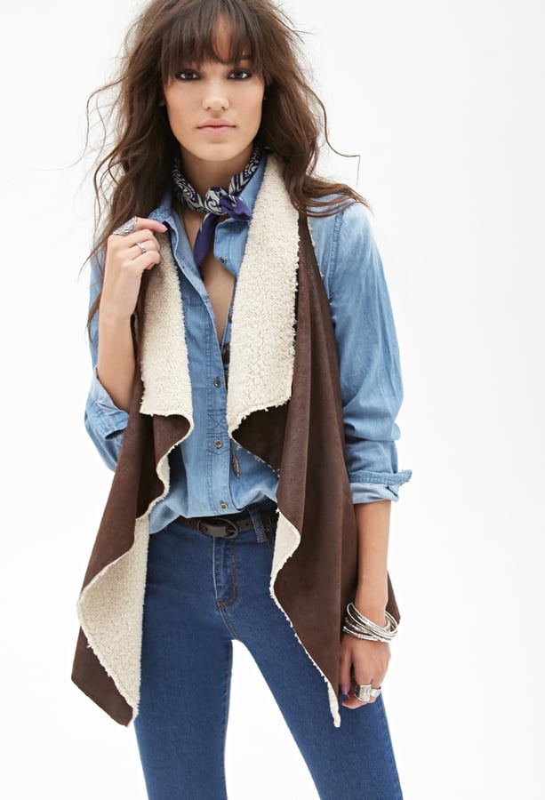 Forever 21 Faux Suede and Faux Shearling Vest