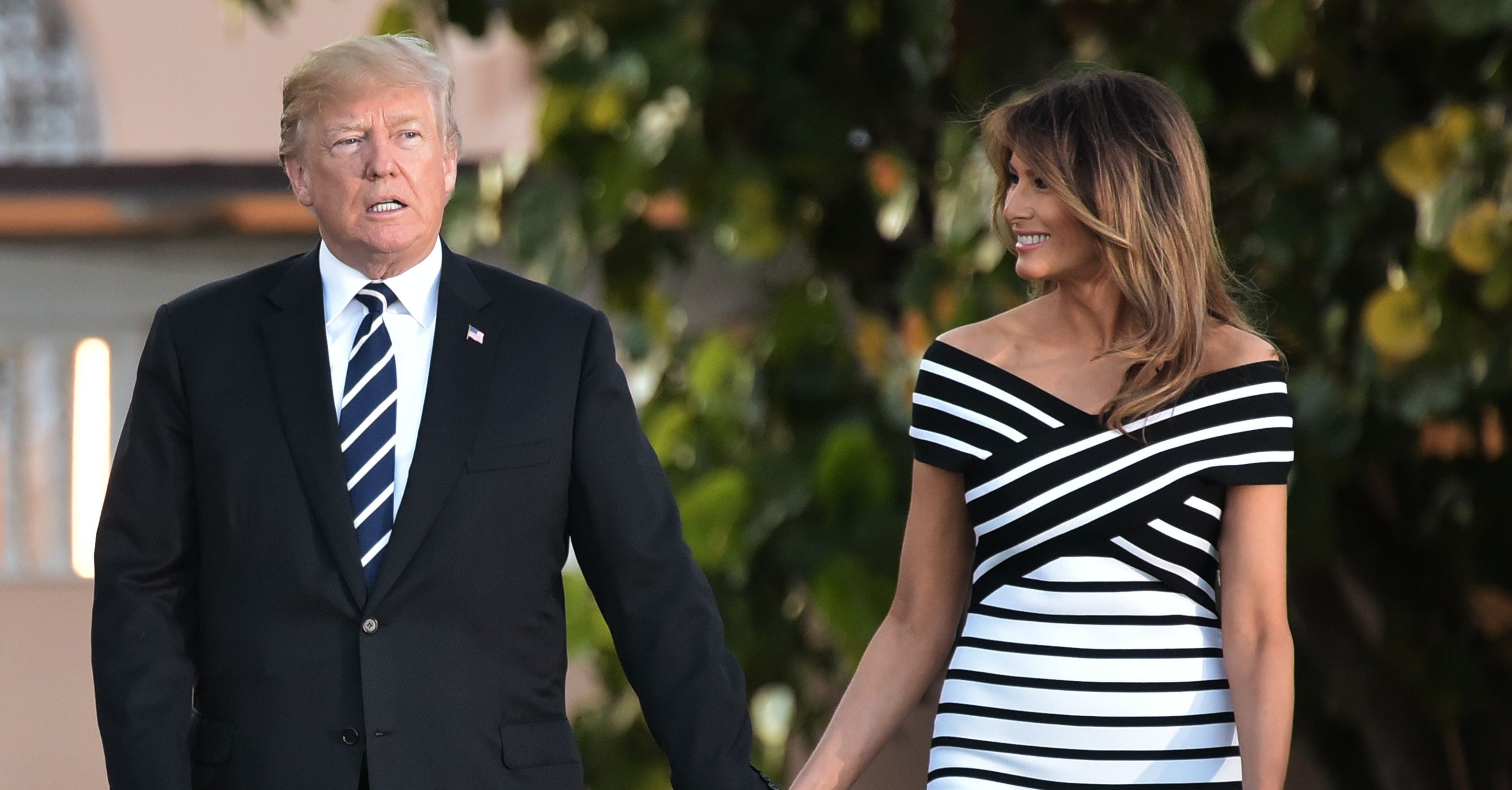 Melania striped sales dress