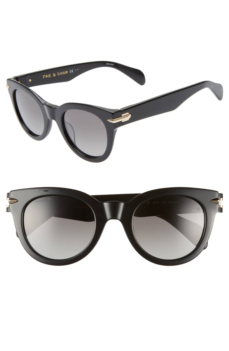 Rag & bone Core 50mm Polarized Cat Eye Sunglasses