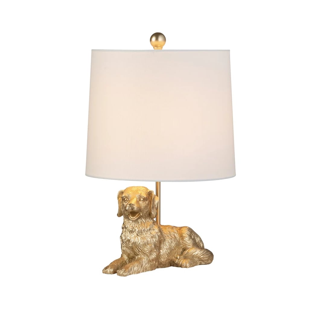 Rosdorf Park Gold Resin Retriever Dog Table Lamp