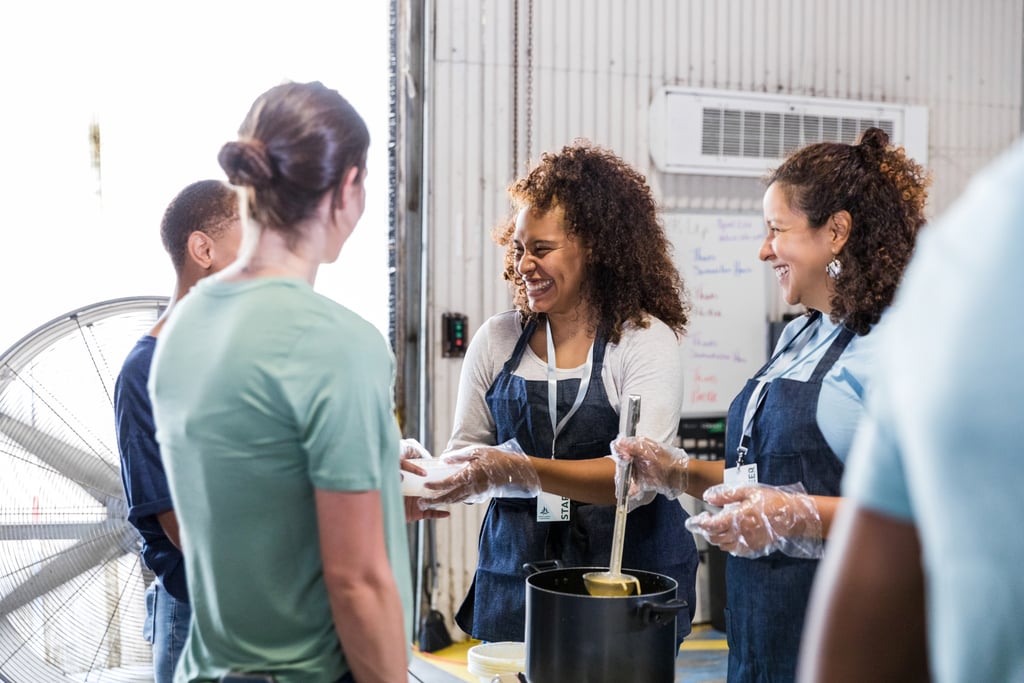 Serve dinner at a local soup kitchen or homeless shelter.