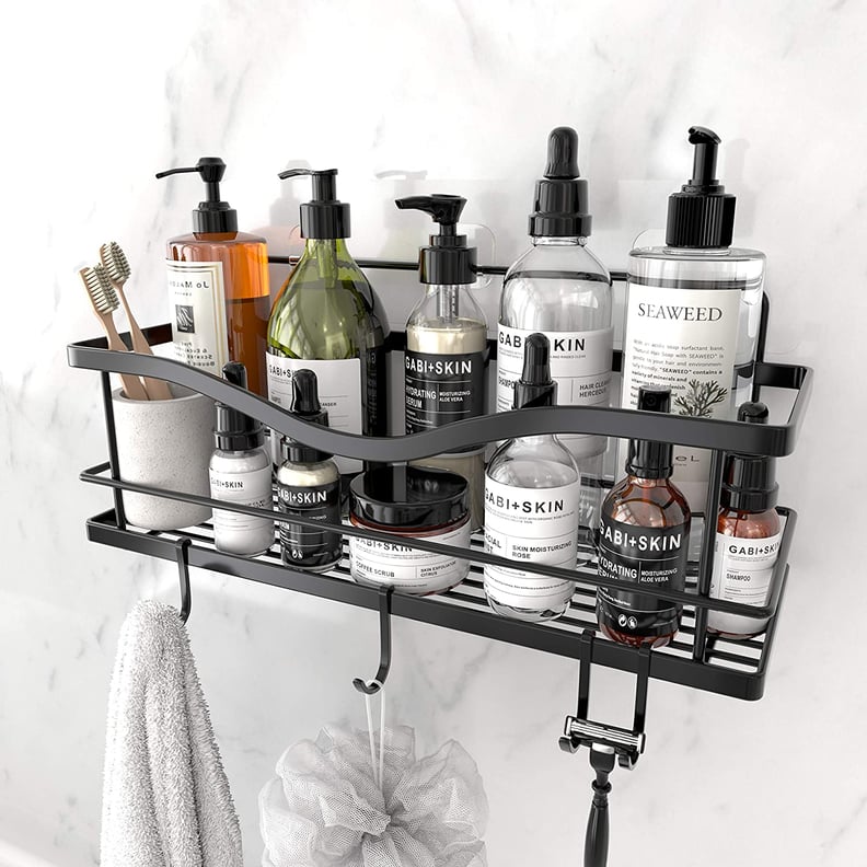 KINCMAX Shower Caddy Basket Shelf with Hooks