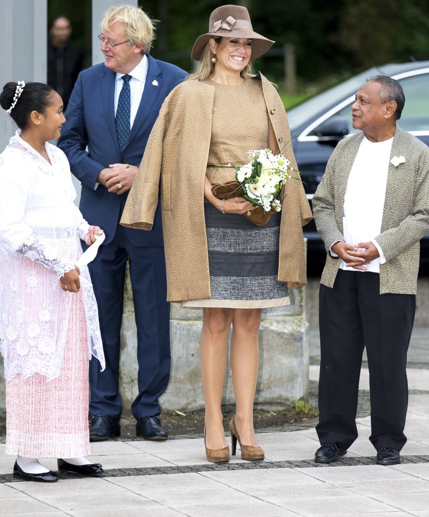 Queen Maxima of Netherlands in Rain Outfit