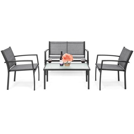 Best Choice Products 4-Piece Conversation Furniture Set