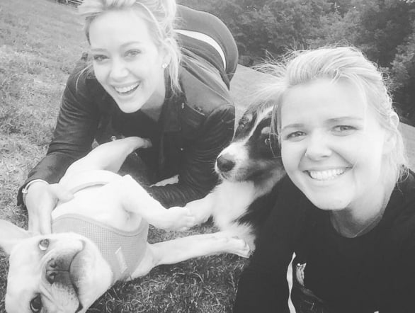 "Park with the pups and @lowenban 🐶🐶👯"