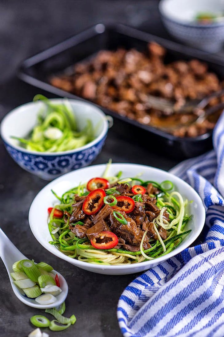 Slow-Cooker Chinese Beef With Zucchini Noodles