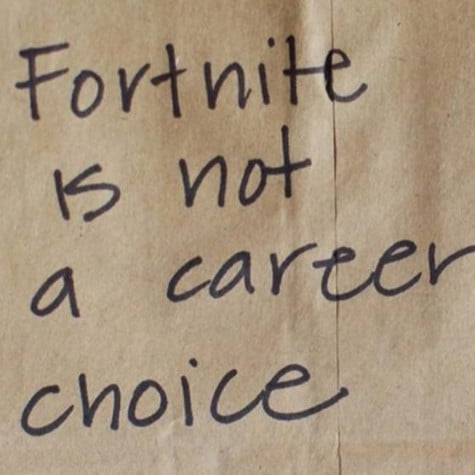 Fortnite Is Not A Career Choice Lunch Bag Mom S Passive Aggressive Lunch Bag Notes Popsugar Family