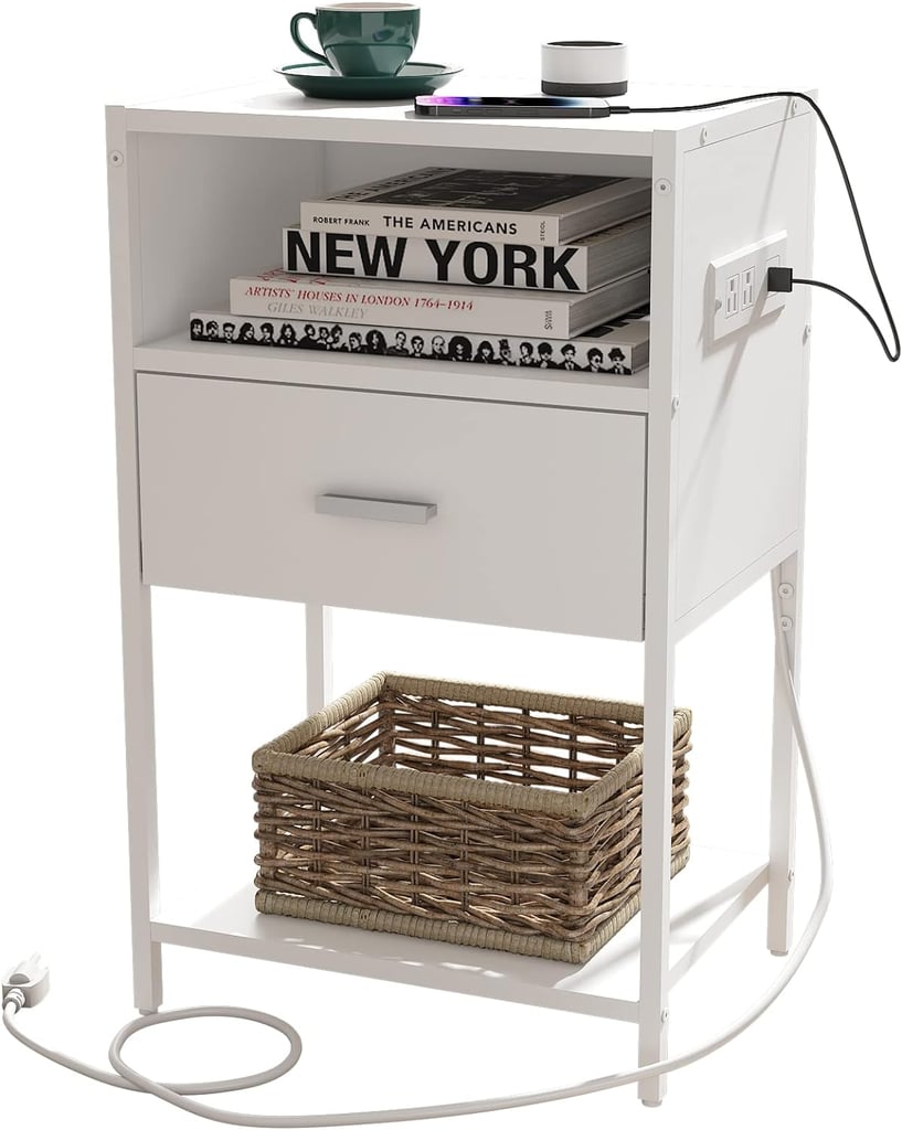 LDTTCUK Nightstand With Charging Station