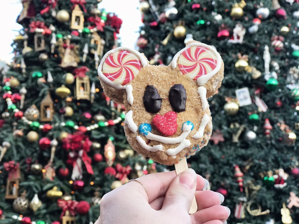 You can get a holiday Mickey Mouse crisped rice treat.