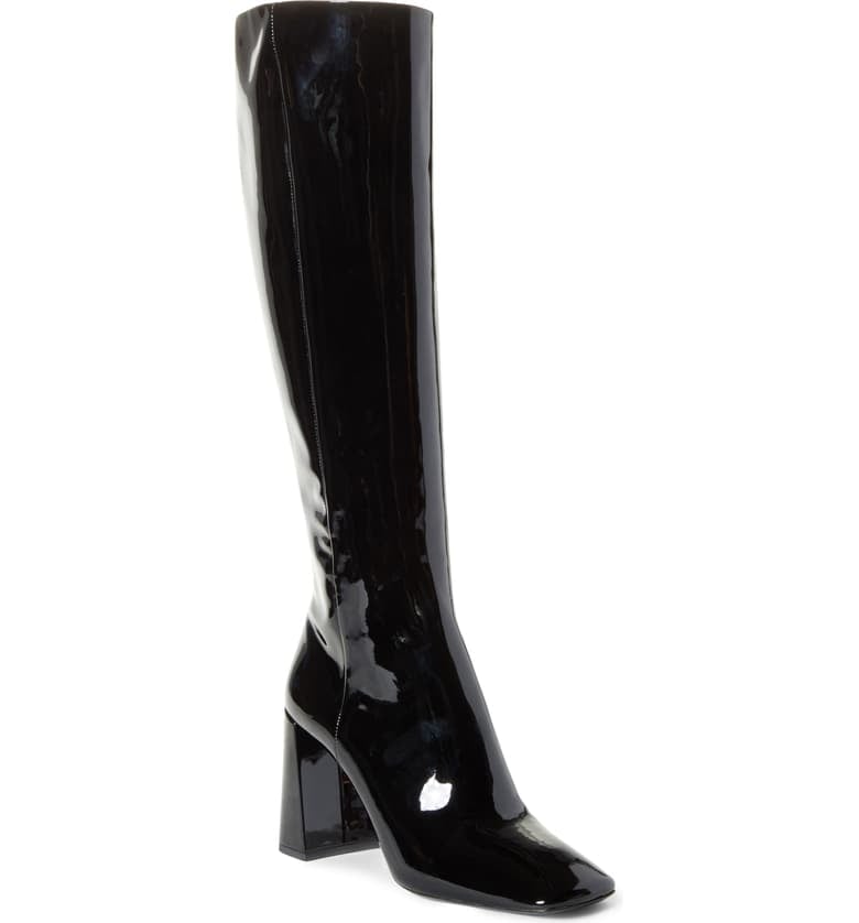 Prada Square Toe Knee High Boots