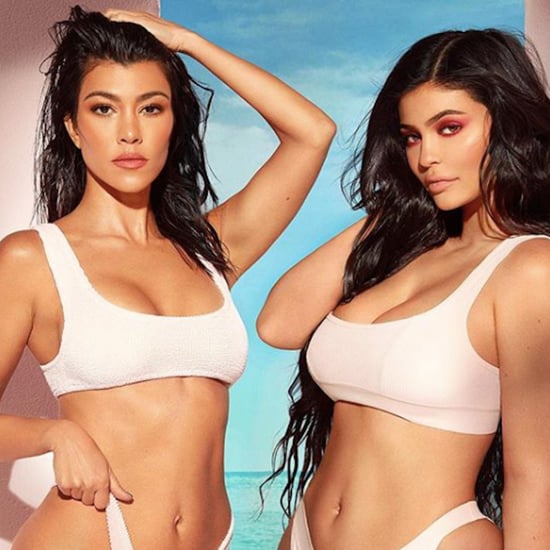 Kylie and Kourtney White Bikinis in Kylie Cosmetics Campaign