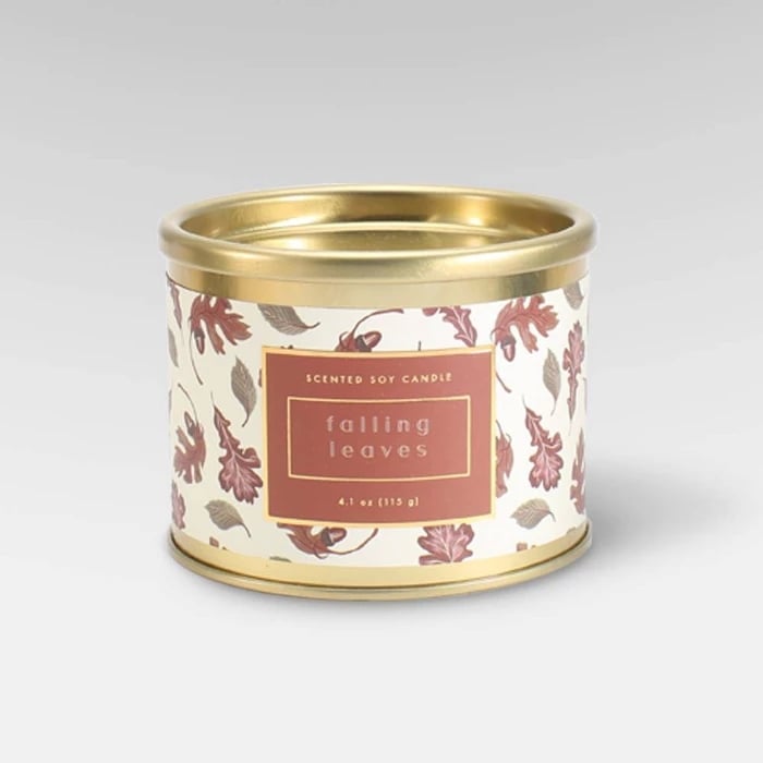 Falling Leaves Tin Jar Candle