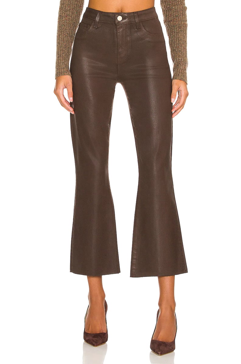 Cropped Leather Pants: L'Agence Kendra Crop Flare