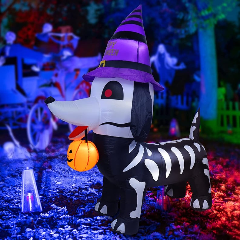 HighydroLED Lighted Halloween Inflatable Skeleton Dog