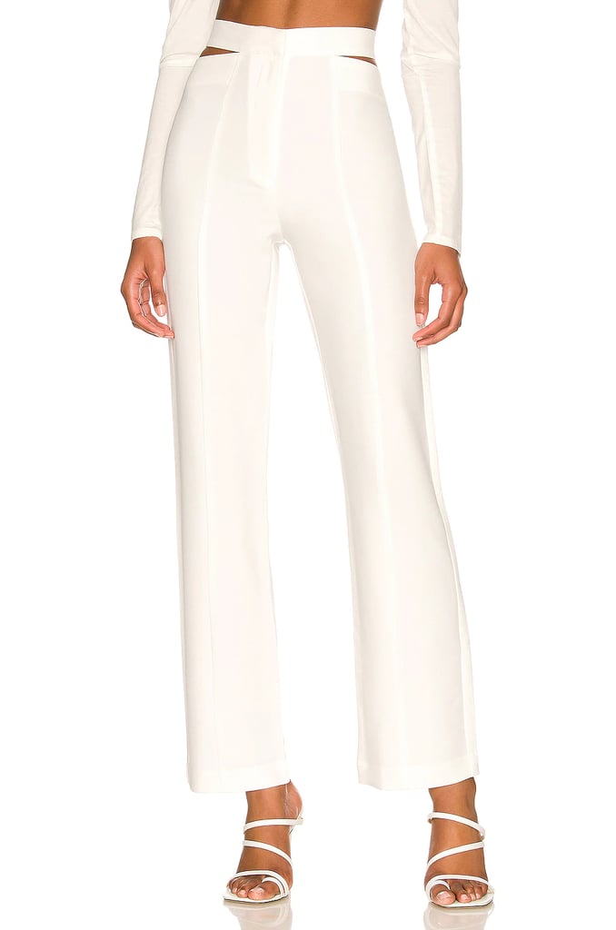 Bardot Kylie Cut Out Pant in Ivory