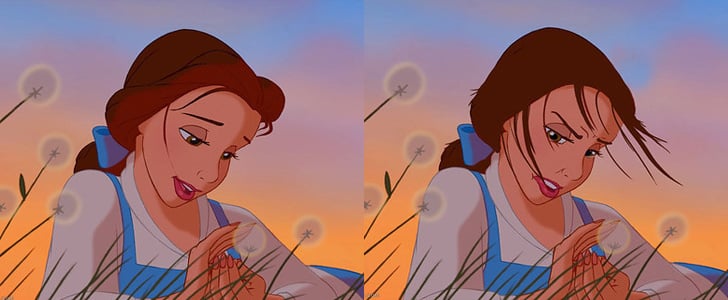 Belle's hair getting all up in her lip gloss.