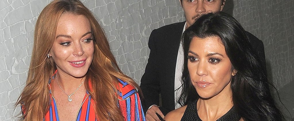 Kourtney Kardashian Lindsay Lohan Out in London June 2016