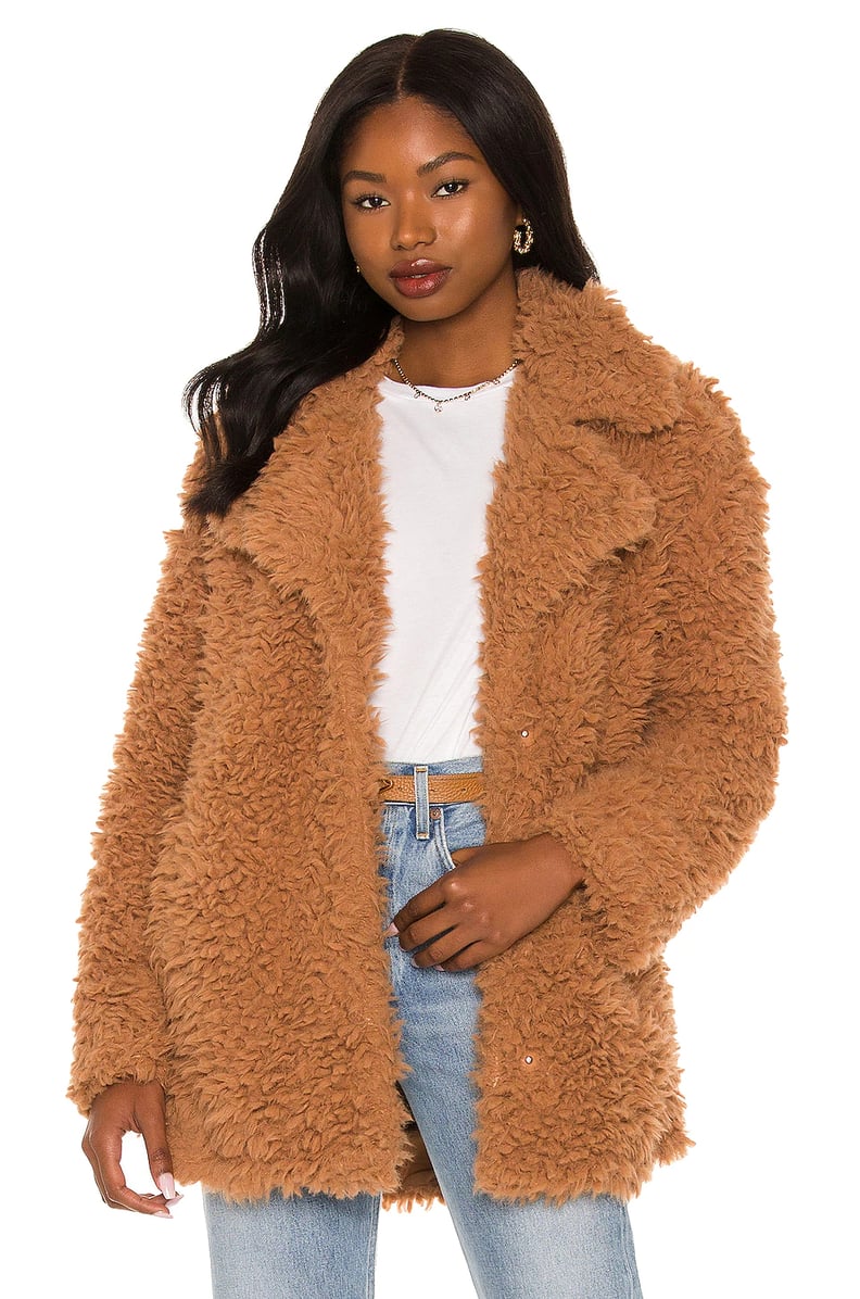 Teddy Faux Fur Bomber Jacket - camel – Nine Ninety Nine