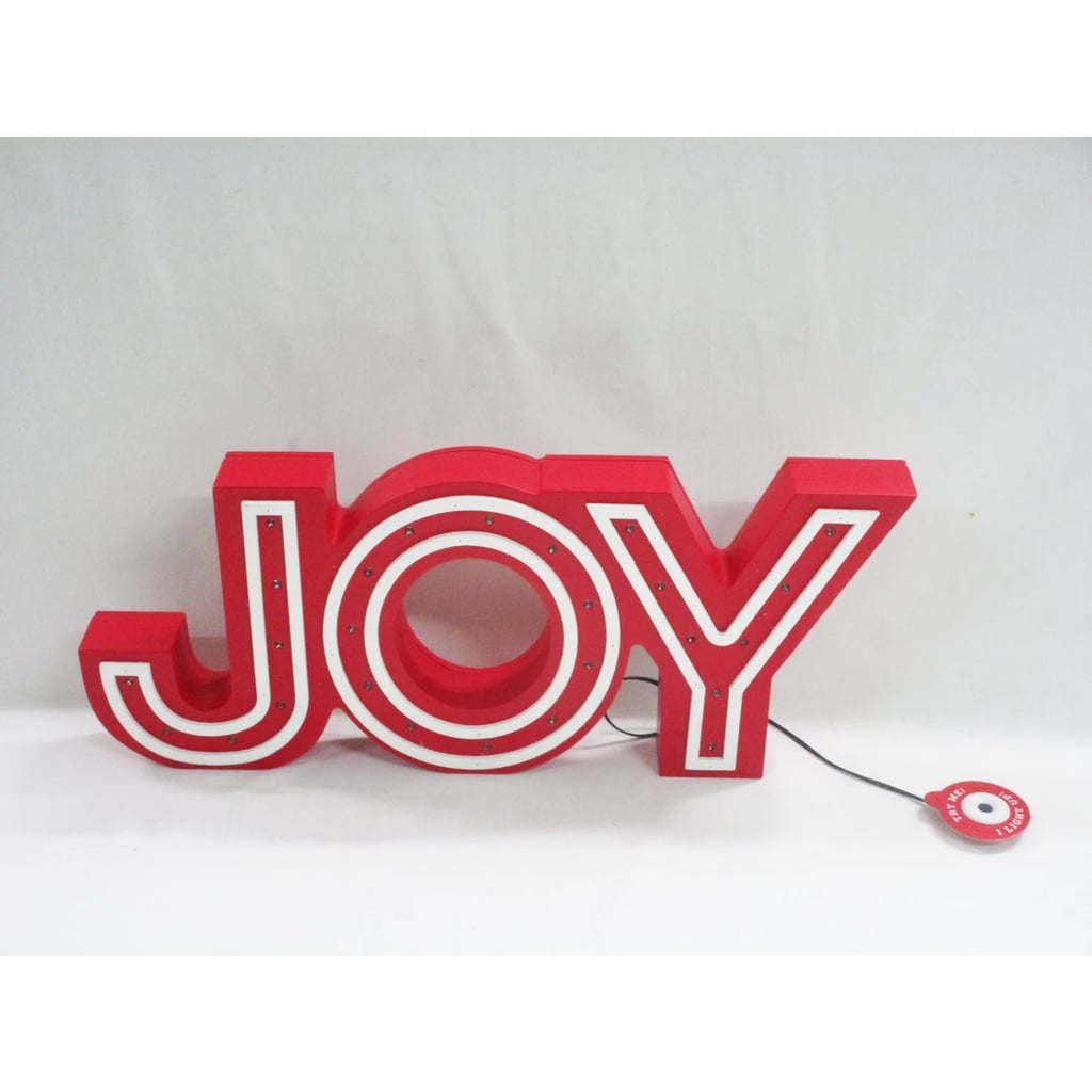 Lit Joy Sign | Best Target Christmas Decorations 2018 | POPSUGAR Family ...