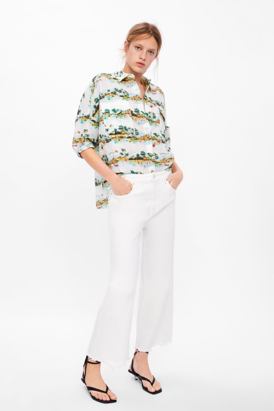 Zara Palm Tree Print Shirt