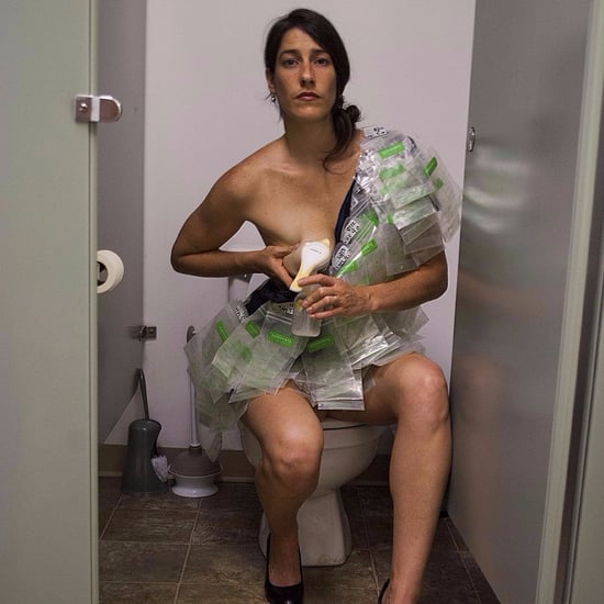 Working Mom's Breast Milk Bag Suit Photo Series