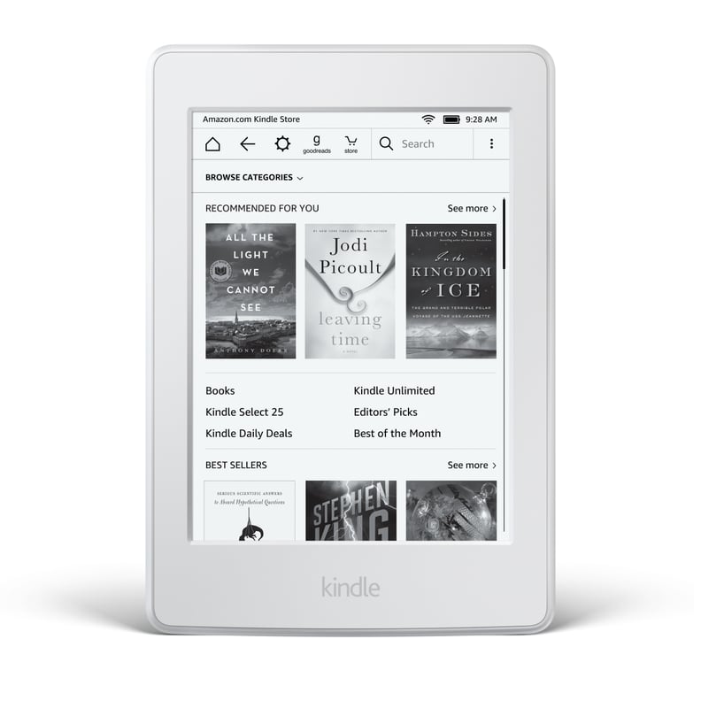A look at the Kindle Paperwhite, in the white version.