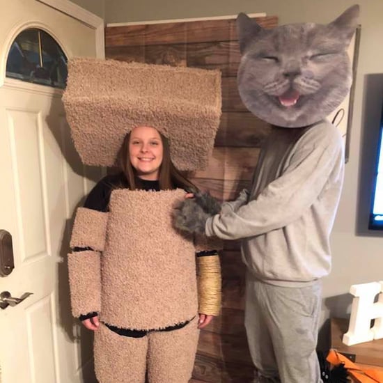 Couple's Cat and Cat Scratcher Halloween Costume