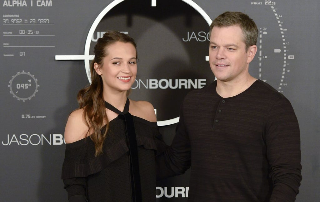 Alicia Vikander and Matt Damon at Jason Bourne Photocall