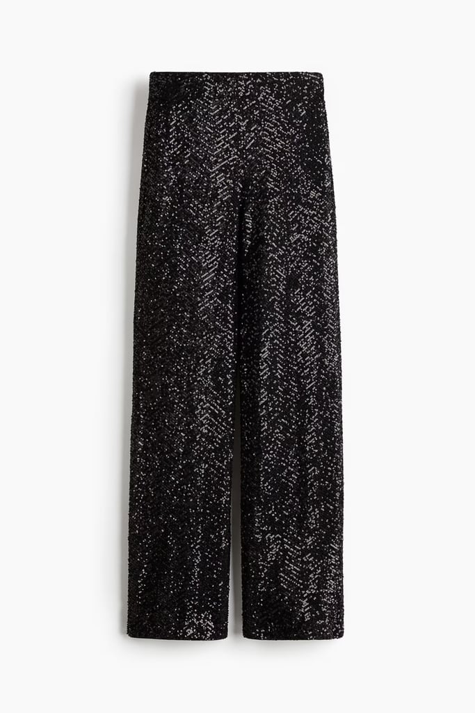 Black Sequined Pants