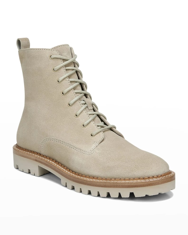 Vince Cabria Suede Water-Repellant Combat Boots