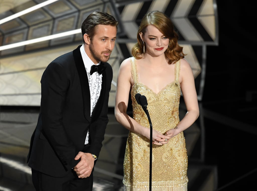 Emma Stone And Ryan Gosling At The 2017 Oscars Popsugar Celebrity Photo 2