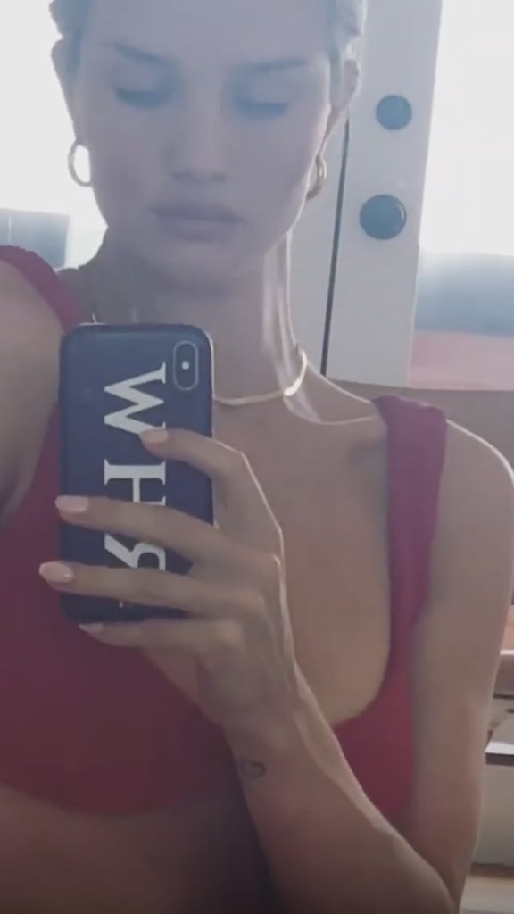 Rosie Huntington-Whiteley Red Bikini August 2018